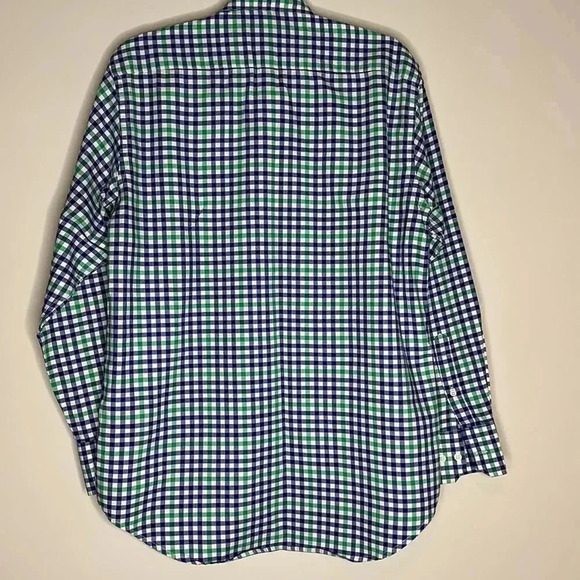 Spectre & Co Green & Blue Check Button Down Casual Shirt - Picture 9 of 10
